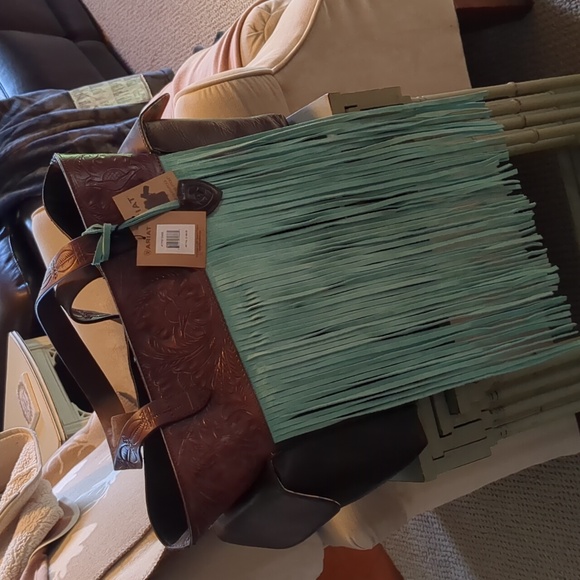 NWT Ariat Purse Claire Western Fringe Concealed Carry Brown Leather A770… - Picture 13 of 16